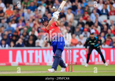 Will Jacks #85 von England in Batting Action beim zweiten Vitality T20 International Match England gegen Neuseeland in Old Trafford, Manchester, Großbritannien, 1. September 2023 (Foto: Conor Molloy/News Images) Stockfoto