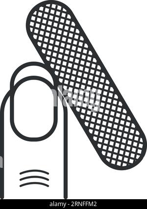 Symbol für Dateinägel. Maniküre. Fingernagel schöne Form Stock Vektor