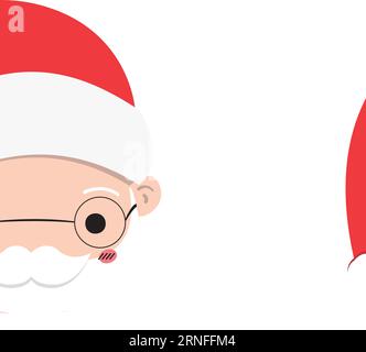 Isolierter süßer Avatar eines weihnachtself-Vektors Stock Vektor