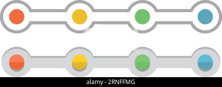 Farb-Schieberegler. Symbol für den Fortschritt der Benutzeroberflächenstufe Stock Vektor