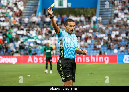 Reggio Emilia, Italien. September 2023. Der Schiedsrichter Marco Piccinini während des Spiels US Sassuolo gegen Hellas Verona FC, italienische Fußball-Serie A in Reggio Emilia, Italien, 01. September 2023 Credit: Independent Photo Agency/Alamy Live News Stockfoto