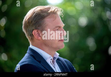 ENSCHEDE, NIEDERLANDE - 21. August 2023: Der niederländische Politiker Pieter Omtzigt ist der beliebteste Politiker im Repräsentantenhaus. Am 19. august Stockfoto