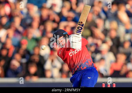 Jonny Bairstow #51 of England in Batting Action beim zweiten Vitality T20 International Match England vs New Zealand in Old Trafford, Manchester, Großbritannien, 1. September 2023 (Foto: Conor Molloy/News Images) Stockfoto