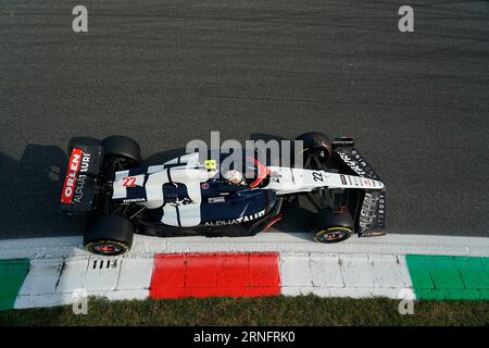 Monza, Italien. September 2023. September 2023, Autodromo Nazionale di Monza, Monza, FORMEL 1 PIRELLI GRAN PREMIO D'ITALIA 2023, im Bild Yuki Tsunoda (JPN), Scuderia AlphaTauri Credit: dpa/Alamy Live News Credit: dpa Picture Alliance/Alamy Live News Stockfoto