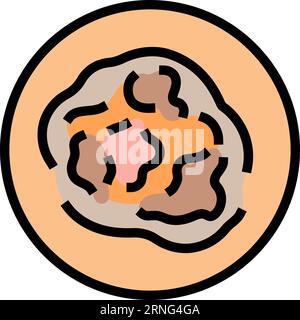 Ungeklärte Bluterguss-Krankheit Symptom Farbe Symbol Vektor Illustration Stock Vektor