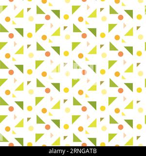 Nahtloses geometrisches Muster. Farbenfrohe geometrische Formen. Vektorillustration Stock Vektor