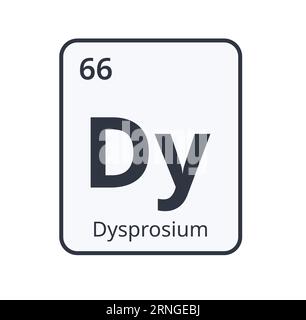 Chemisches Symbol Für Dysprosium. Stock Vektor