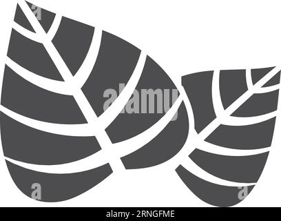 Schwarzes Blattlogo. ECO-Symbol. Natürliches Zeichen Stock Vektor