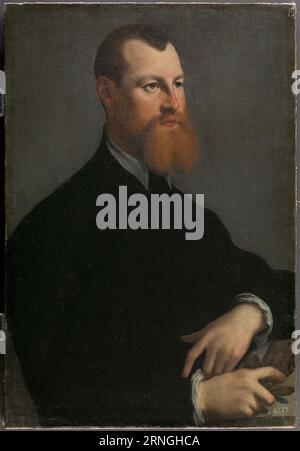 Porträt von Sigismund Augustus (1520-1572) mit Handschuhen aus den 1540er Jahren von Jan van Calcar Stockfoto