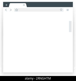 Vorlage für Browserfenster. Leerer Web-App-Frame Stock Vektor
