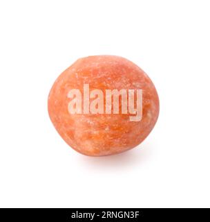 Polierter sonnenstein, auch bekannt als Andesine, isoliert auf weißem Hintergrund Stockfoto