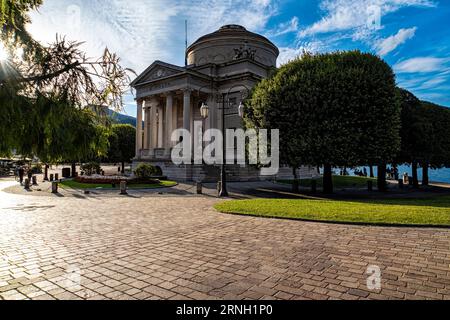 Alessandro Volta Tempel im Park der Seegärten in Como Stadt Stockfoto