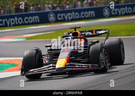 Monza, Italien. September 2023. Max Verstappen aus den Niederlanden fährt den (1) Oracle Red Bull Racing RB19 Honda RBPT während der Formel 1 Pirelli GP d'Italia. Quelle: Alessio Morgese/Alessio Morgese/E-Mage/Alamy Live News Stockfoto