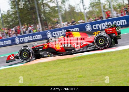 Monza, Italien. September 2023. Charles Leclerc aus Monaco fuhr den Scuderia Ferrari SF-23 Ferrari während der Formel 1 Pirelli GP d'Italia. Quelle: Alessio Morgese/Alessio Morgese/E-Mage/Alamy Live News Stockfoto