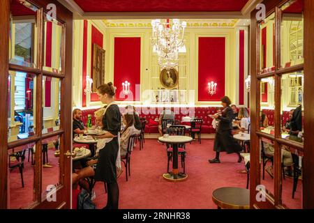 Österreich, Wien - 28. August 2023 : im Hotel Sacher Café. Stockfoto