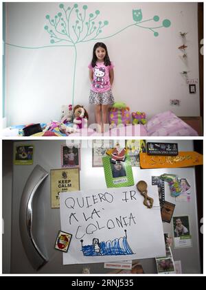 (170101) -- BUENOS AIRES, 1. Januar 2017 -- die Bilder, die am 29. Dezember 2016 aufgenommen wurden, zeigen Isabella, sechs Jahre alt, in ihrem Zimmer mit einer Zeichnung, die ihren Wunsch nach einem Urlaub im Jahr 2017 in Buenos Aires, Argentinien, schildert. Martin Zabala) (jg) (fnc) (sxk) ARGENTINA-BUENOS AIRES-SOCIETY-NEW YEAR-FEATURE e MARTINxZABALA PUBLICATIONxNOTxINxCHN Buenos Aires Jan 1 2017 Bilder aufgenommen AM DEC 29 2016 zeigt Isabella Six Years Old posiert in ihrem Zimmer mit einer Zeichnung, die ihren Wunsch zum Urlaub in Buenos Aires Argentinien Martin Zabala JG FNC 2017 erzählt sxk Argentina Buenos Aires Society Neujahrsfest Stockfoto