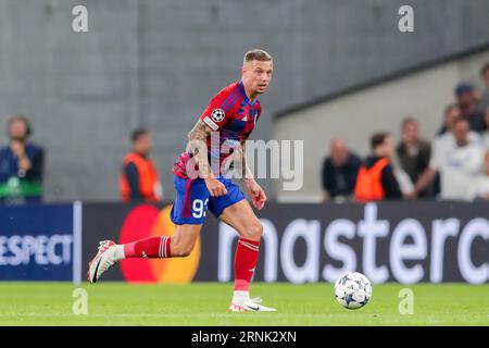 Kopenhaga, Dänemark. 30. August 2023. Sonny Kittel aus Rakow Czestochowa wurde während der Eliminationen des Fußballspiels der UEFA Champions League 2023/2024 zwischen dem FC Kopenhagen und Rakow Czestochowa im Parken Stadium in Aktion gesehen. Endstand: FC Kopenhagen 1:1 Rakow Czestochowa. (Foto: Grzegorz Wajda/SOPA Images/SIPA USA) Credit: SIPA USA/Alamy Live News Stockfoto