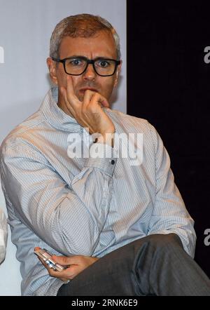 Mumbai, Indien. September 2023. Der ehemalige Ministerpräsident von Jammu und Kaschmir, Omar Abdullah, wird während der Pressekonferenz der INDISCHEN Allianz in Mumbai gesehen. Die Pressekonferenz schloss mit einem Plan, die National Democratic Alliance (NDA) bei den bevorstehenden Wahlen in Lok Sabha im Jahr 2024 zu übernehmen. (Foto: Ashish Vaishnav/SOPA Images/SIPA USA) Credit: SIPA USA/Alamy Live News Stockfoto