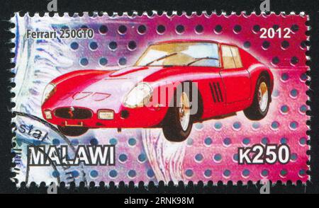 MALAWI - CA. 2012: Stempel von Malawi, zeigt Ferrari, ca. 2012 Stockfoto