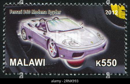 MALAWI - CA. 2012: Stempel von Malawi, zeigt Ferrari, ca. 2012 Stockfoto