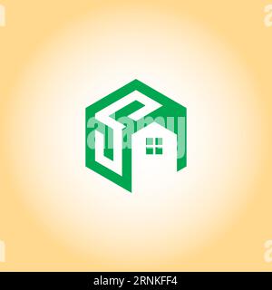 S Home Logo Design oder Vektor Stock Vektor