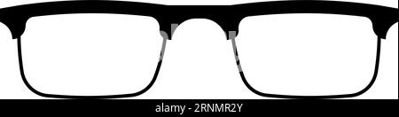 Elegantes Brillensymbol. Schwarzes Brillenrahmen-Symbol Stock Vektor