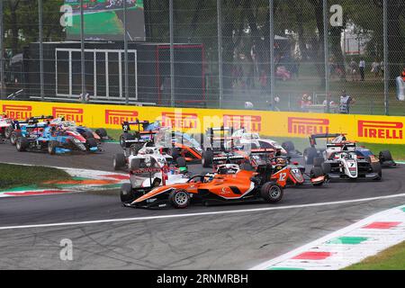 Monza, Italie. September 2023. Start, Abfahrt während der 9. Runde der FIA Formel 3-Meisterschaft 2023 vom 1. Bis 3. September 2023 auf dem Autodromo Nazionale di Monza in Monza, Italien - Foto Eric Alonso/DPPI Credit: DPPI Media/Alamy Live News Stockfoto