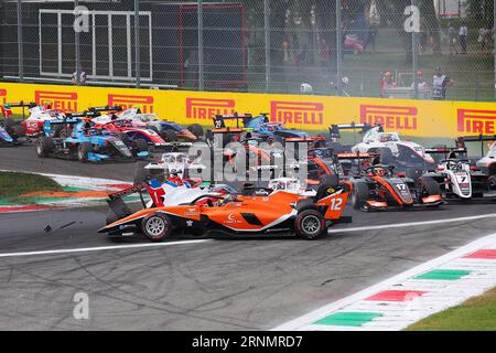 Monza, Italie. September 2023. Start, Abfahrt während der 9. Runde der FIA Formel 3-Meisterschaft 2023 vom 1. Bis 3. September 2023 auf dem Autodromo Nazionale di Monza in Monza, Italien - Foto Eric Alonso/DPPI Credit: DPPI Media/Alamy Live News Stockfoto