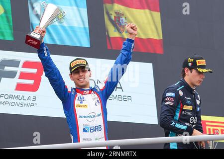 Monza, Italie. September 2023. BORTOLETO Gabriel (BH), Trident, Dallara F3, Portrait während der 9. Runde der FIA-Formel-3-Meisterschaft 2023 vom 1. Bis 3. September 2023 auf dem Autodromo Nazionale di Monza in Monza, Italien - Foto Eric Alonso/DPPI Credit: DPPI Media/Alamy Live News Stockfoto