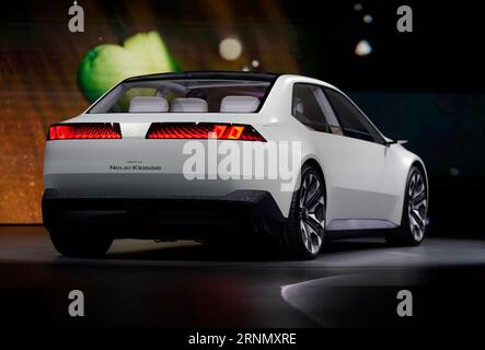 München, Deutschland. September 2023. Präsentation des neuen BMW „New Class“ auf einer Veranstaltung vor der IAA in München. Quelle: Uwe Lein/dpa/Alamy Live News Stockfoto