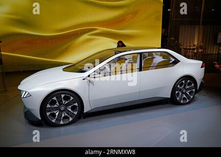 München, Deutschland. September 2023. Präsentation des neuen BMW „New Class“ auf einer Veranstaltung vor der IAA in München. Quelle: Uwe Lein/dpa/Alamy Live News Stockfoto