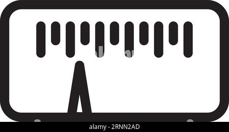 Lineares Symbol für Indikatorskala. Symbol des Messgeräts. Messzeichen Stock Vektor