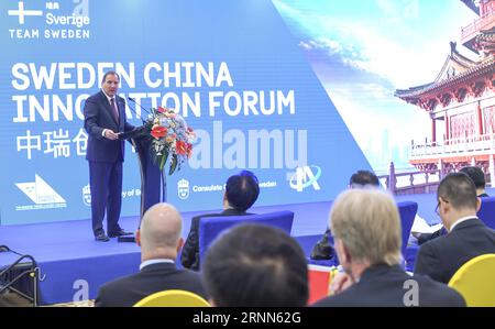 (170626) -- PEKING, 26. Juni 2017 -- der schwedische Premierminister Stefan Lofven spricht vor dem Schweden China Innovation Forum in Peking, Hauptstadt Chinas, 26. Juni 2017. ) (Zwx) CHINA-PEKING-SCHWEDEN CHINA INNOVATION FORUM (CN) ZhangxLing PUBLICATIONxNOTxINxCHN Peking Juni 26 2017 der schwedische Premierminister Stefan Lofven spricht vor dem Schweden China Innovation Forum in Peking Hauptstadt Chinas Juni 26 2017 zwx China Beijing Schweden China Innovation Forum CN ZhangxLing PUBLICATIONxNOTxINxCHN Stockfoto