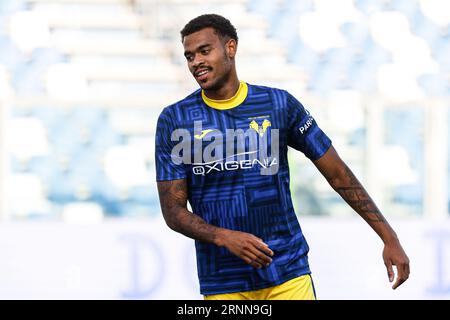 Reggio Emilia, Italien. September 2023. Cyril Ngonge (Verona) während des Spiels US Sassuolo gegen Hellas Verona FC, italienische Fußballserie A in Reggio Emilia, Italien, 01. September 2023 Credit: Independent Photo Agency/Alamy Live News Stockfoto