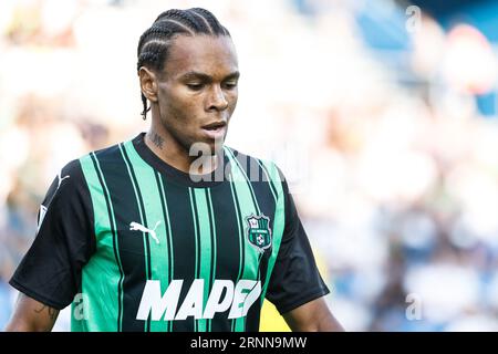 Reggio Emilia, Italien. September 2023. Armand Lauriente (Sassuolo) während des Spiels US Sassuolo gegen Hellas Verona FC, italienische Fußballserie A in Reggio Emilia, Italien, 01. September 2023 Credit: Independent Photo Agency/Alamy Live News Stockfoto