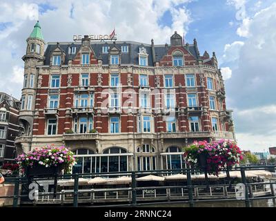 Amsterdam, Niederlande. August 2023. Hotel de l'Europe in Amsterdam. Hochwertige Fotos Stockfoto