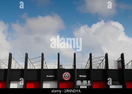 Bramall Lane, Sheffield, Großbritannien. September 2023. Premier League Football, Sheffield United versus Everton; das Äußere des Bramall Lane Stadium Credit: Action Plus Sports/Alamy Live News Stockfoto