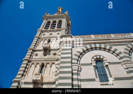 Die beeindruckende Basilika notre dame de la Garde in marseille frankreich Stockfoto