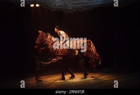 (170728) -- PEKING, 28. Juli 2017 -- Schauspieler spielen Drama war Horse am National Theatre of China in Peking, Hauptstadt von China, 28. Juli 2017. Das Originaldrama wurde über 4.000 Mal in 9 Ländern aufgeführt. ) (Lb) CHINA-PEKING-DRAMA-KRIEG PFERD (CN) JinxLiangkuai PUBLICATIONxNOTxINxCHN Peking Juli 28 2017 Schauspieler Drama war Pferd AM Nationaltheater von China in Peking Hauptstadt von China Juli 28 2017 das ursprüngliche Drama wurde über 4 000 Mal in 9 Ländern aufgeführt LB China Beijing Drama war Pferd CN JinxLiangkuai PUBLICATIONxNOTxINxCHN Stockfoto