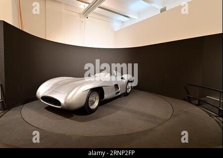 Wien, Österreich. Technisches Museum Wien. Mercedes-Benz W 196 Silberpfeil, Formel-1-Rennwagen aus den Saisons 1954 und 1955 Stockfoto