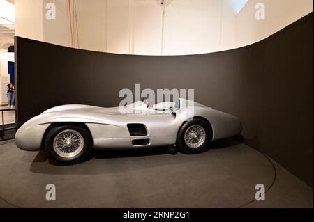 Wien, Österreich. Technisches Museum Wien. Mercedes-Benz W 196 Silberpfeil, Formel-1-Rennwagen aus den Saisons 1954 und 1955 Stockfoto