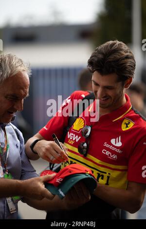 Monza, Italien. September 2023. Antonio Giovinazzi (ITA) Ferrari Reserve Fahrer. 02.09.2023. Formel-1-Weltmeisterschaft, Rd 15, Grand Prix Von Italien, Monza, Italien, Qualifizierender Tag. Auf dem Foto sollte Folgendes stehen: XPB/Press Association Images. Quelle: XPB Images Ltd/Alamy Live News Stockfoto