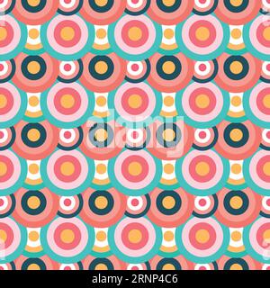 Nahtloses Muster Kreis geometrische Form Design der abstrakten Textur Hintergrund Illustration Stock Vektor