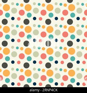 Nahtloses Muster Kreis geometrische Form Design der abstrakten Textur Hintergrund Illustration Stock Vektor