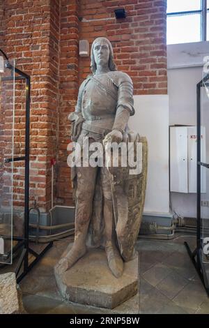 Original Roland Statue von August Volz in St. Peters Church Interior - Riga, Lettland Stockfoto