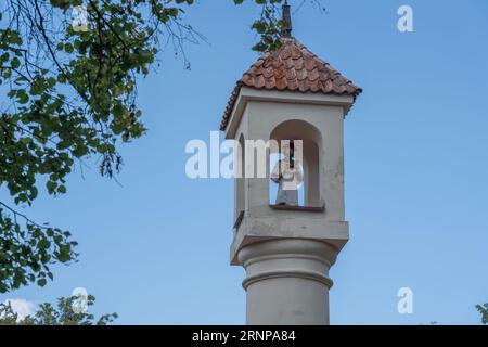 St. Johannes von Nepomuk-Kolumne - Trakai, Litauen Stockfoto