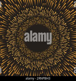 Funkelnder abstrakter Hintergrund in Gold und Schwarz. Geometrische Luxus-Vorlage für Design mit Platz für Text, Slogan oder Firmenname. Vektorillustration Stock Vektor