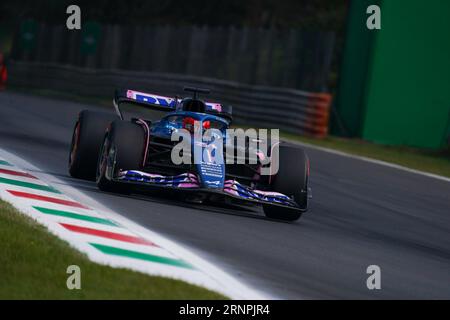 Esteban Ocon von Frankreich fuhr das (31) BWT Alpine F1 Team A523 während des Formel 1 Pirelli Grand Prix 2023 am 2. September 2023 in Monza, Italien. Quelle: Luca Rossini/E-Mage/Alamy Live News Stockfoto