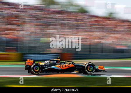 Monza, Italie. September 2023. 81 PIASTRI Oscar (aus), McLaren F1 Team MCL60, Action während des Formel-1-Grand-Prix 2023 von Pirelli Grand Premio d'Italia, 14. Runde der Formel-1-Weltmeisterschaft 2023 vom 1. Bis 3. September 2023 auf dem Autodromo Nazionale di Monza in Monza, Italien - Foto DPPI Credit: DPPI Media/Alamy Live News Stockfoto