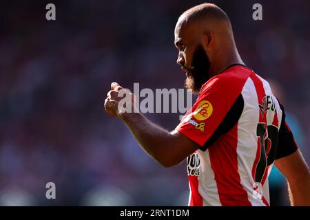 September 2023; Gtech Community Stadium, Brentford, London, England; Premier League Football, Brentford versus Bournemouth; Bryan Mbeumo of Brentford Stockfoto